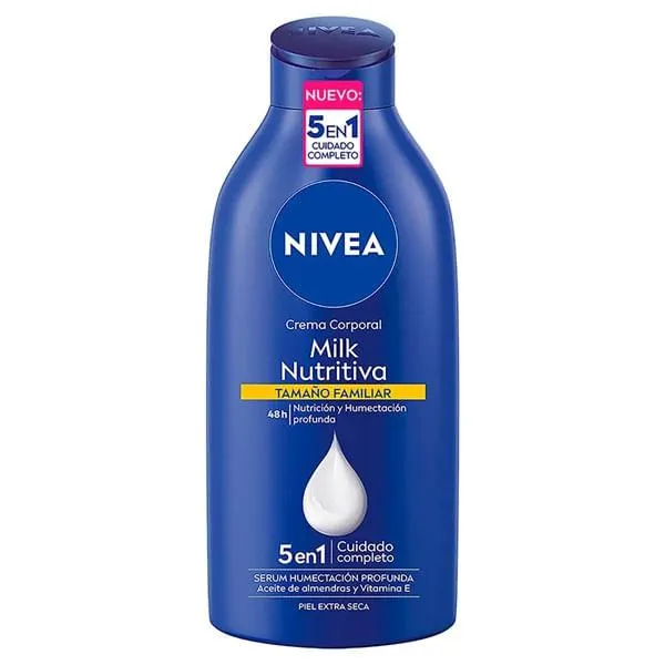 Crema Nivea body 5en1 milk nutritiva 650 ml