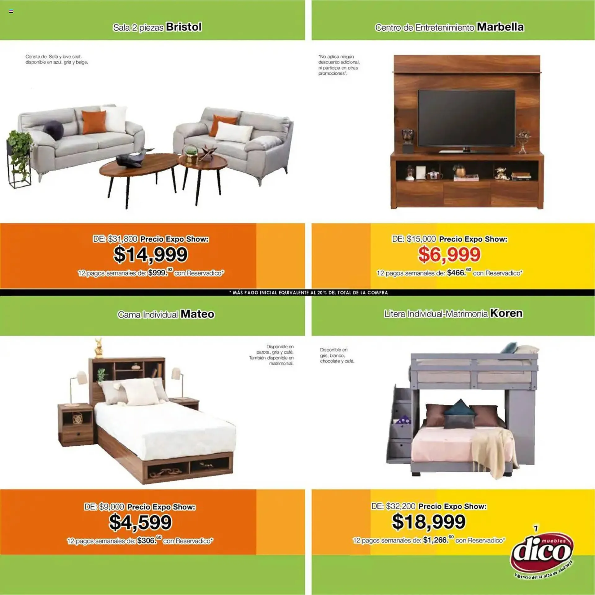 Catálogo de Catálogo Muebles Dico 16 de abril al 30 de abril 2025 - Pagina 7