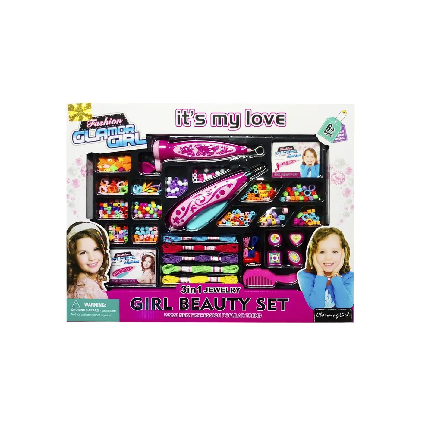 Set 3 en 1 Trenzadora Con Accesorios para Niñas- Belleza