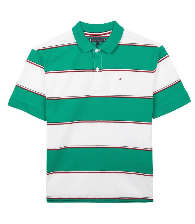 Playera tipo polo con rayas Niño