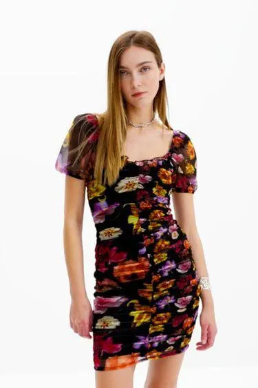 Robe courte froncée M. Christian Lacroix