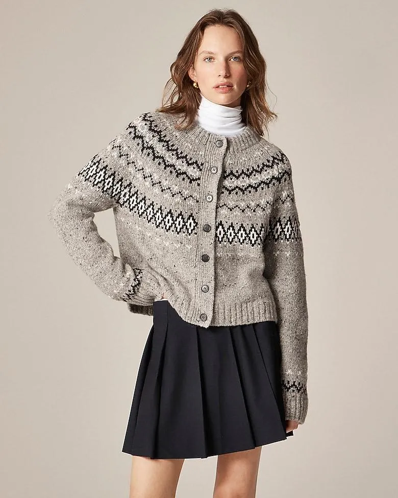 Fair Isle cardigan in wool blend