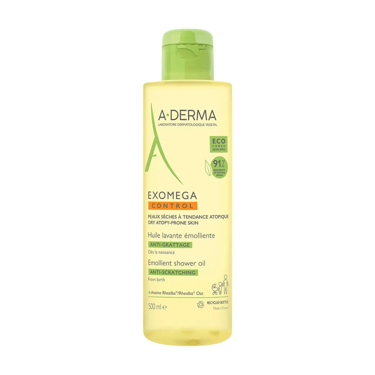 Aderma Exomega aceite dermolimpiador para piel seca 500ml.