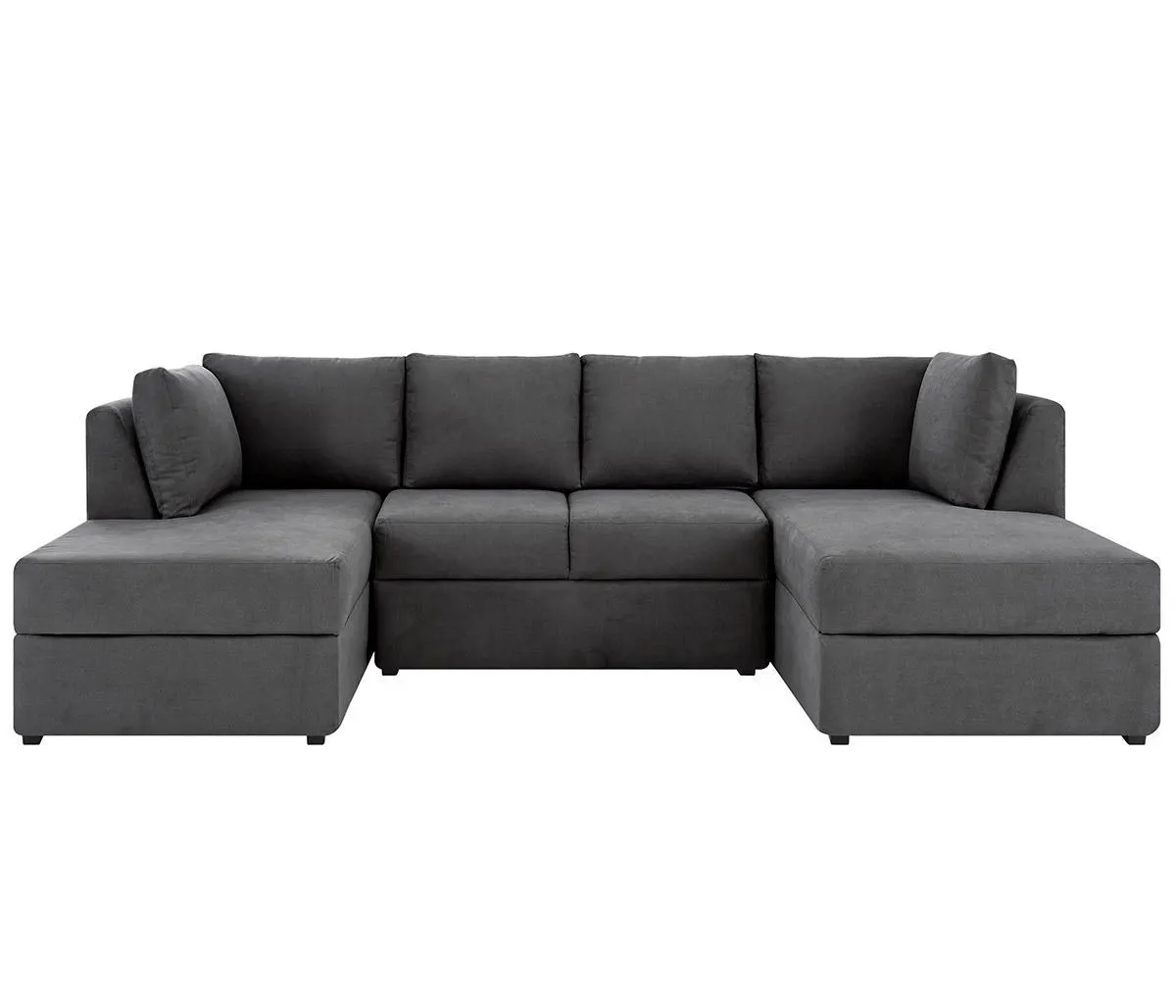 Sala modular 4 cuerpos Amil - Gris oscuro