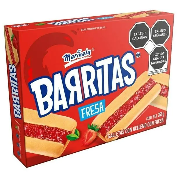 Barritas Marinela con relleno sabor fresa 268 g