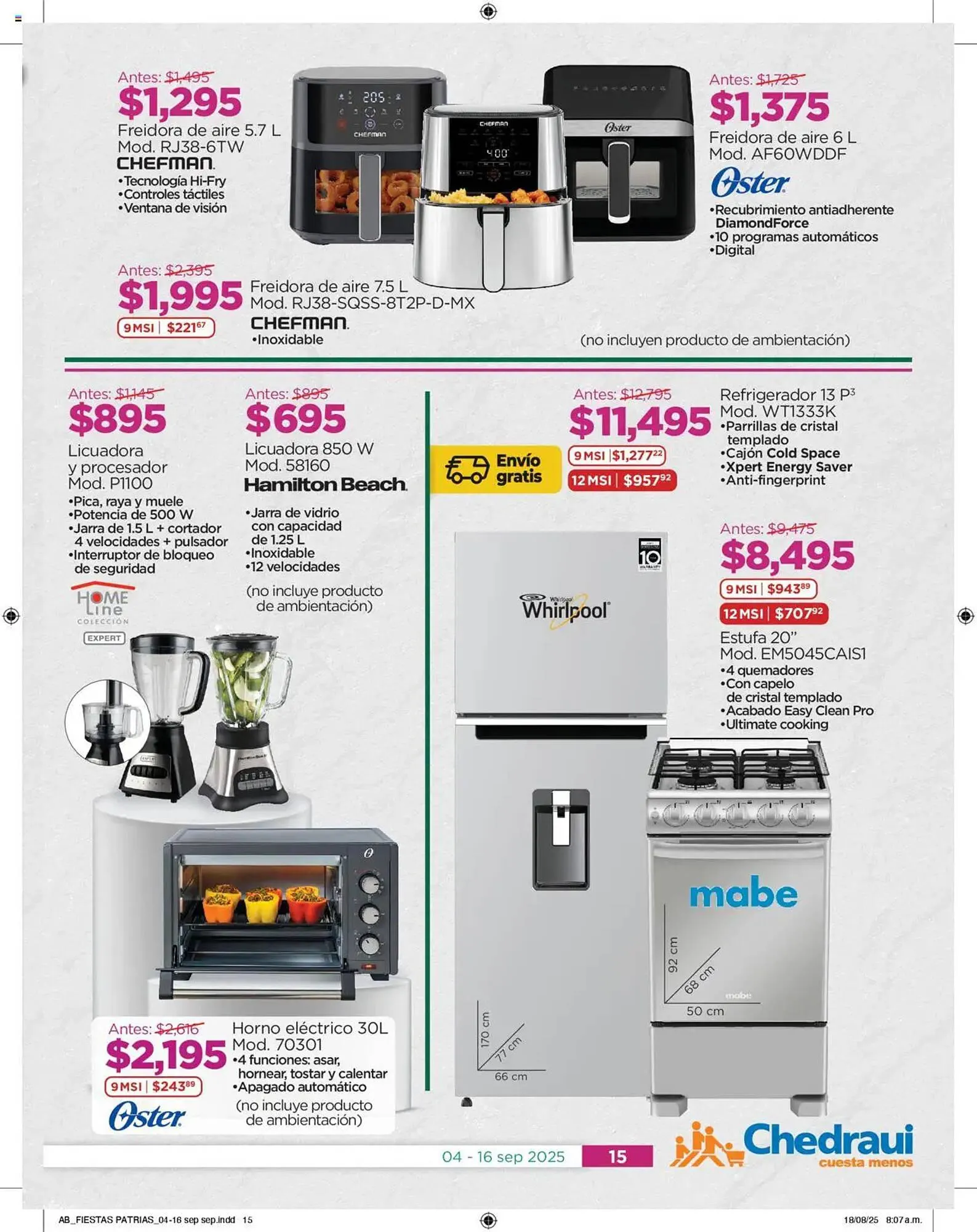 Catálogo de Folleto Chedraui 4 de septiembre al 17 de septiembre 2025 - Pagina 15
