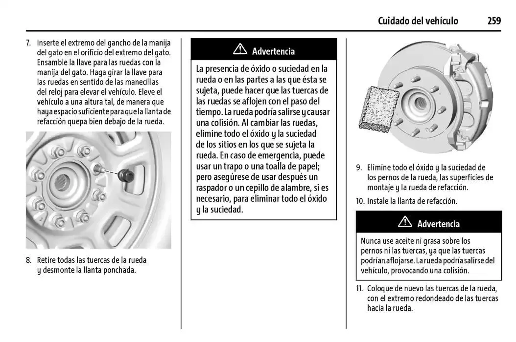 Catálogo de BrightDrop 400 Y BrightDrop 600 Manual del propietario 22 de enero al 31 de diciembre 2025 - Pagina 260
