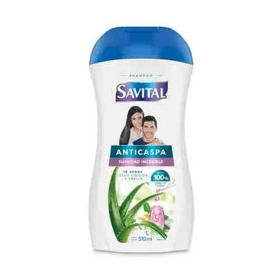 Shampoo Savital Anticaspa Té y Seda líquida x 510ml