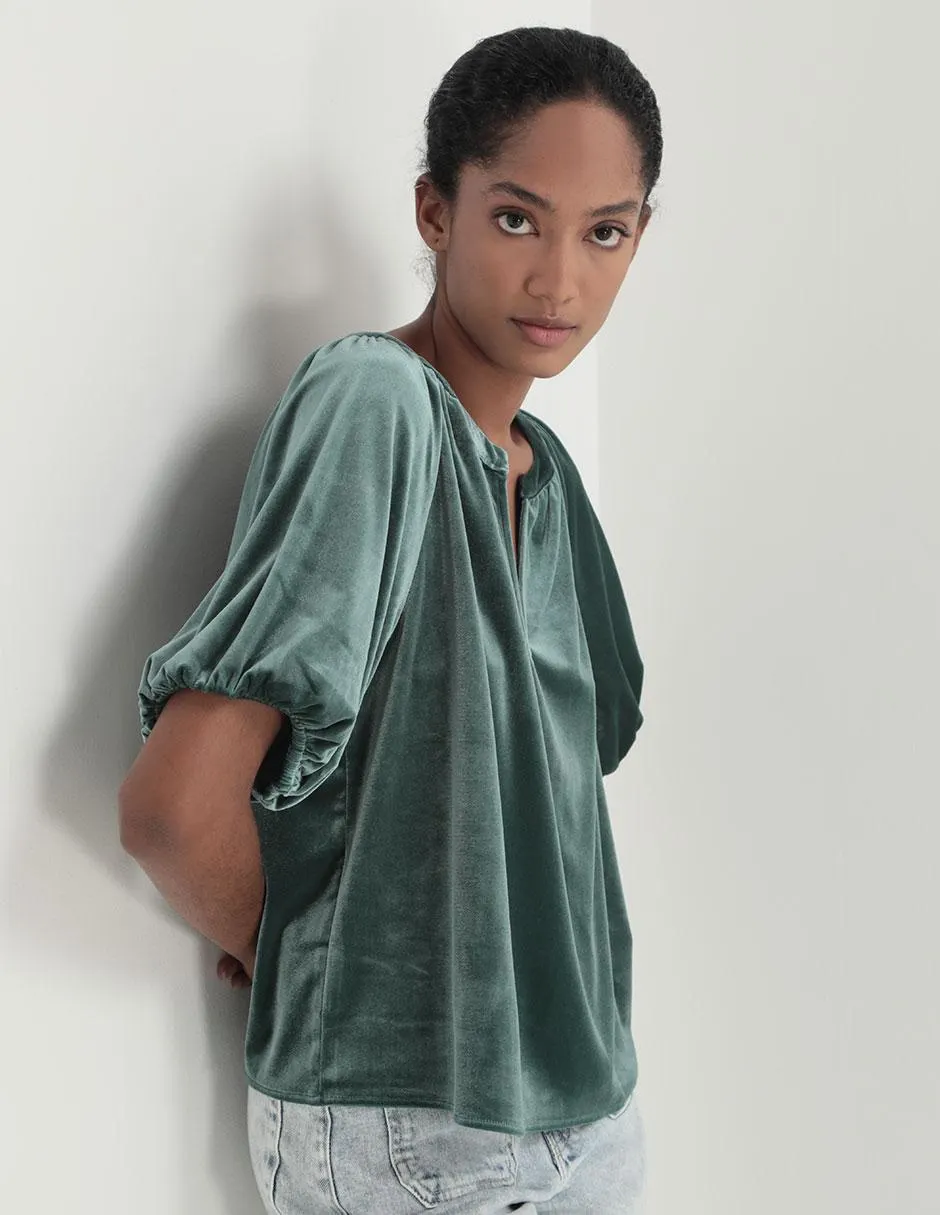 Blusa manga corta para mujer