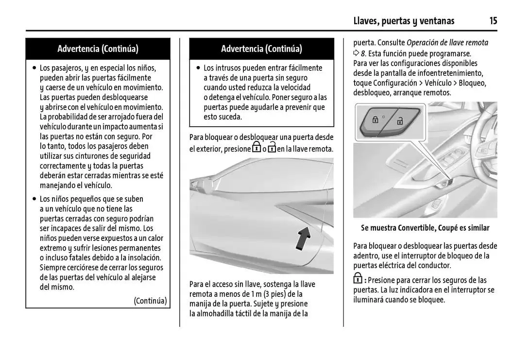 Catálogo de Chevrolet Corvette Stingray Manual del propietario 22 de enero al 31 de diciembre 2025 - Pagina 16