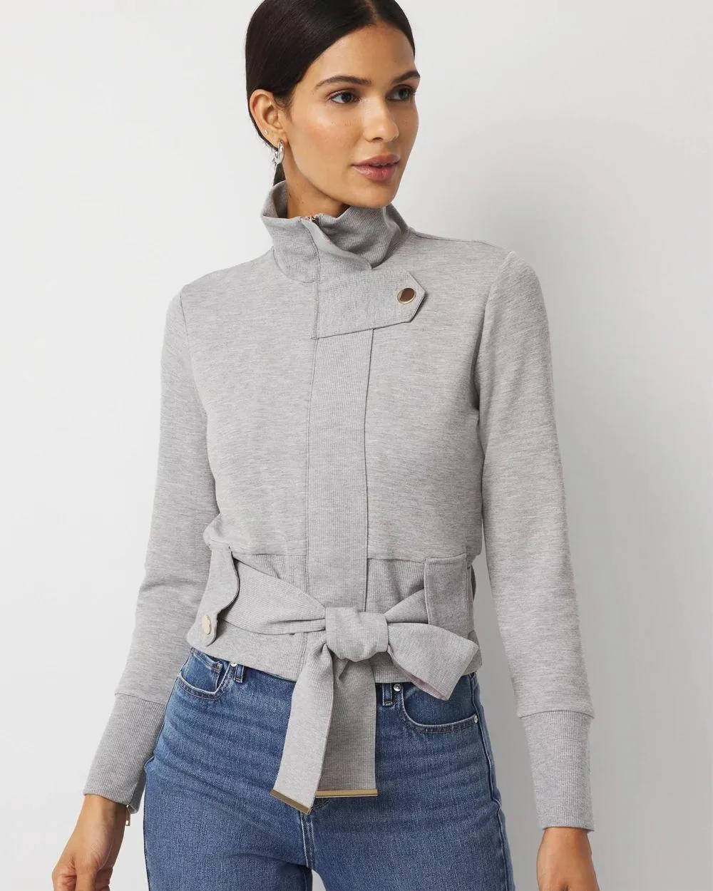 Belted Moto Cardigan