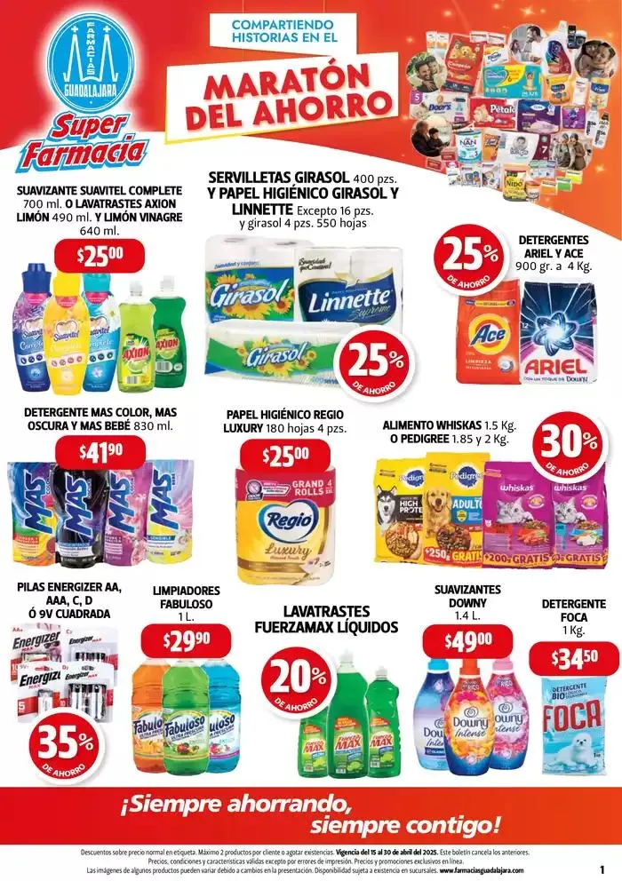 Catálogo de Boletín Farmacias Guadalajara 15 de abril al 1 de mayo 2025 - Pagina 1