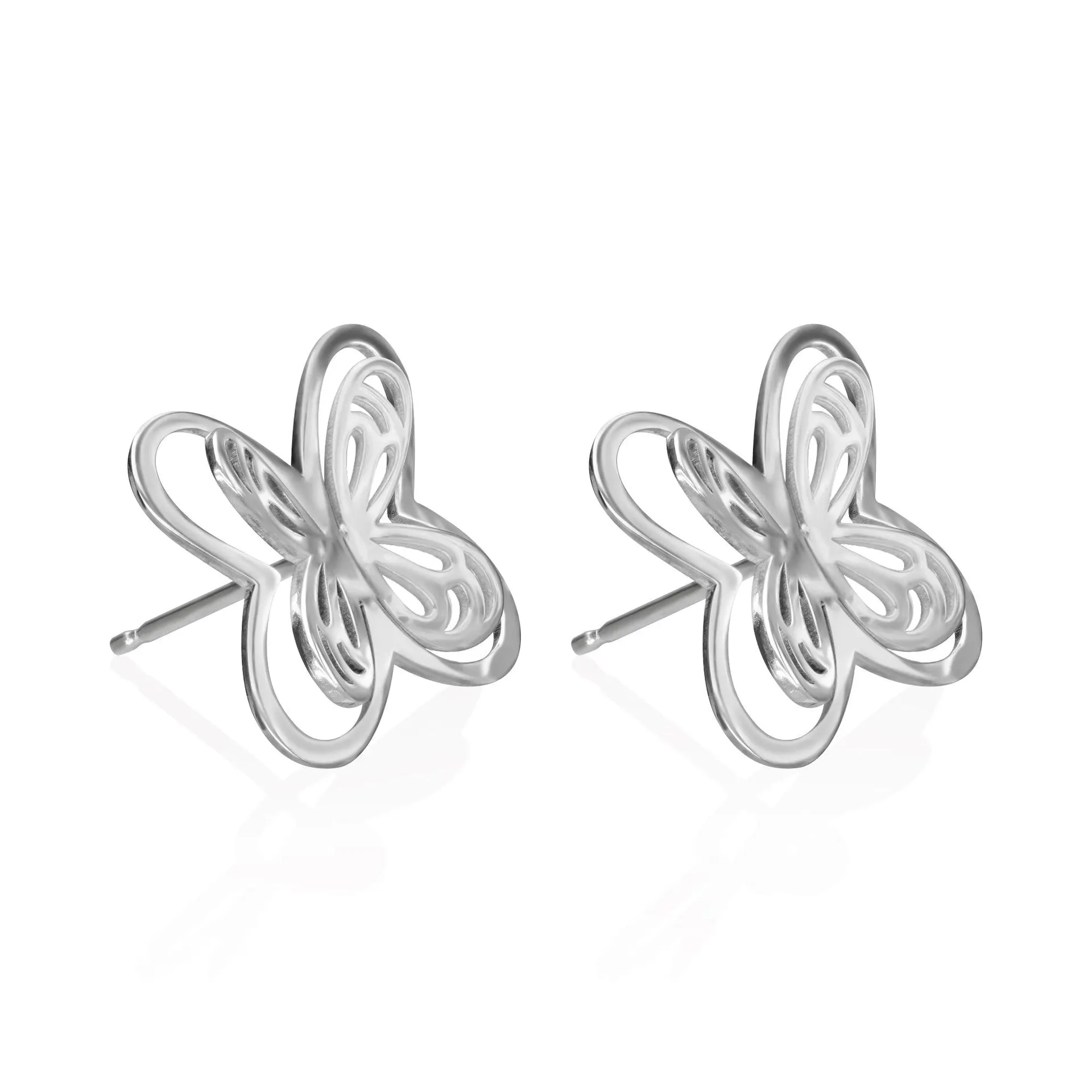 Broqueles Aurora Mariposa Plata