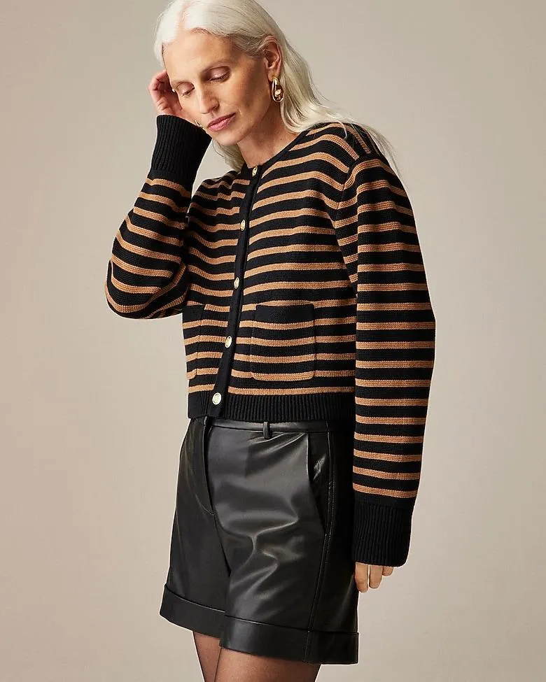 New relaxed Emilie sweater lady jacket in stripe