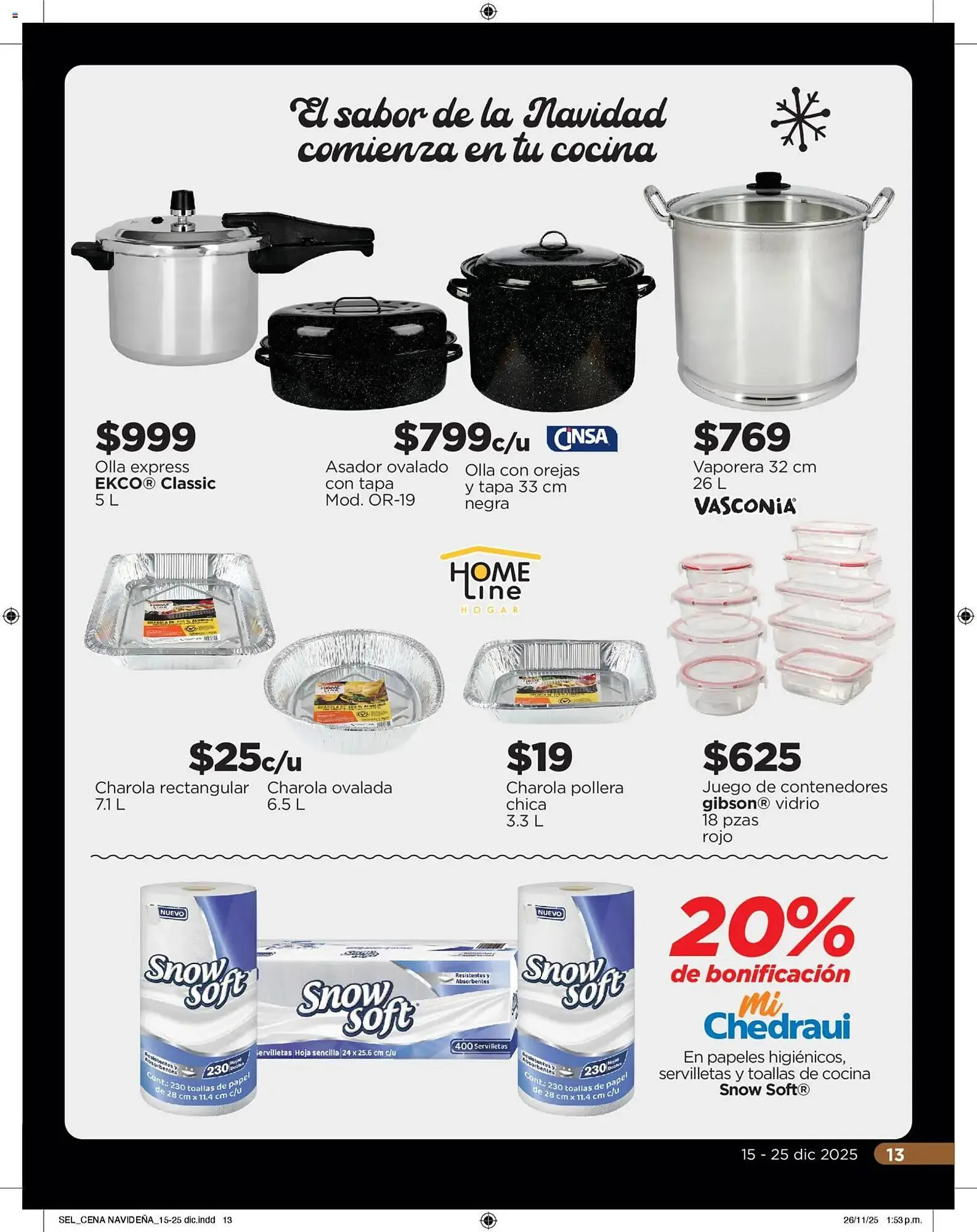 Catálogo de Folleto Chedraui 15 de diciembre al 26 de diciembre 2025 - Pagina 13