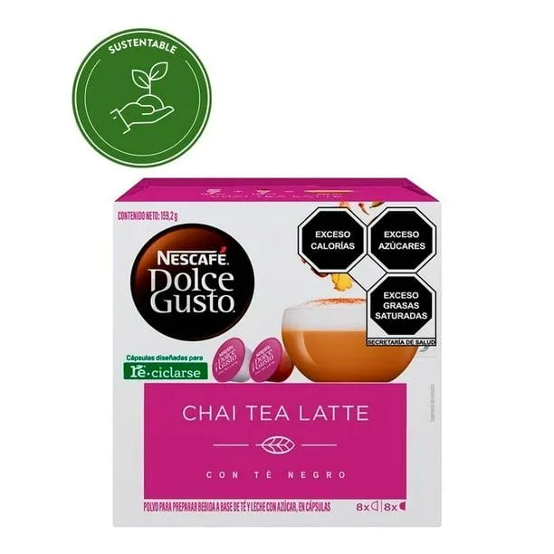 Cápsulas de té y leche Nescafé Dolce Gusto chai tea latte 16 pzas