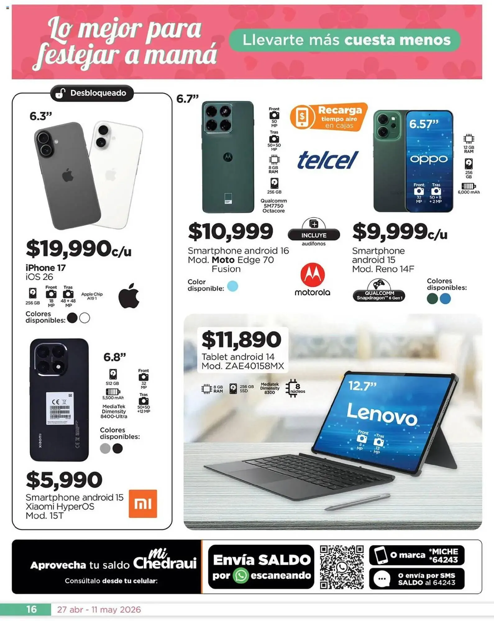 Catálogo de Folleto Chedraui 27 de abril al 12 de mayo 2026 - Pagina 16