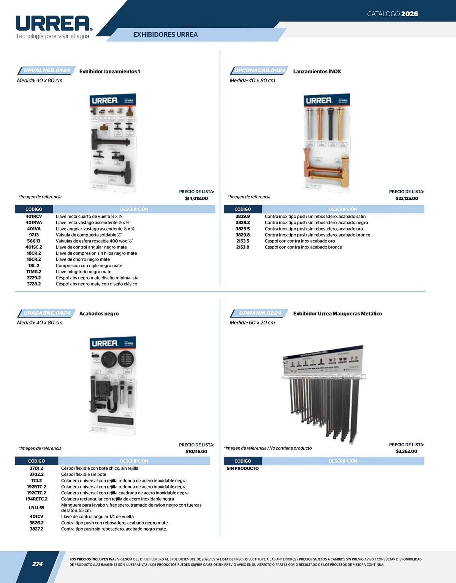 Catálogo de Catálogo Urrea 24 de abril al 31 de diciembre 2026 - Pagina 276