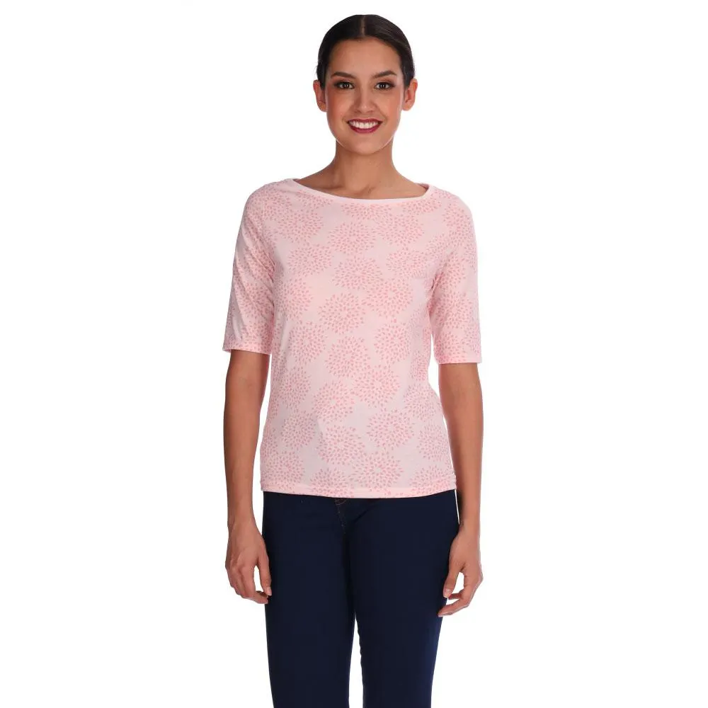 Playera Optima Mujer Full Print Efecto Flores