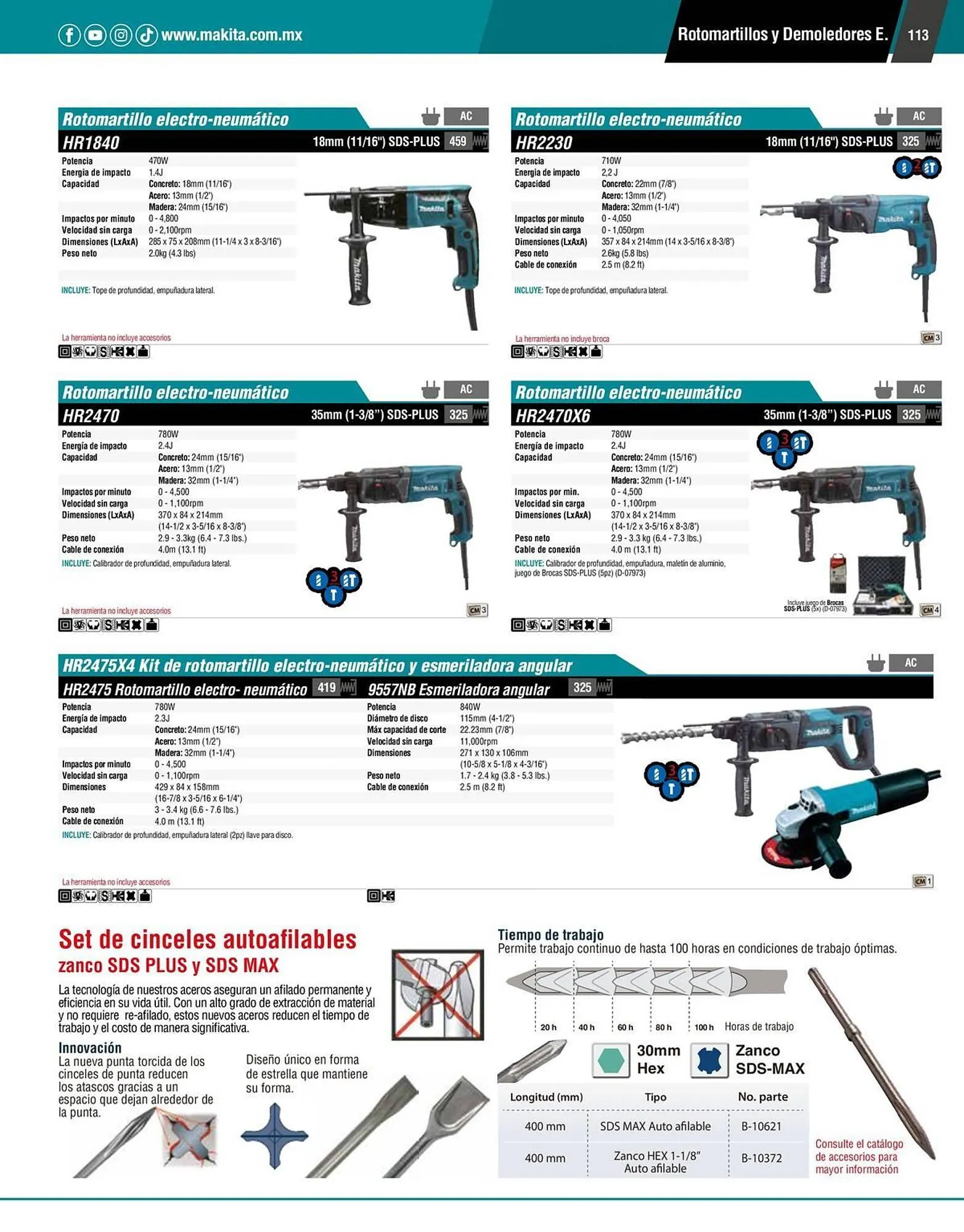 Catálogo de Catálogo Makita 12 de enero al 31 de diciembre 2026 - Pagina 113
