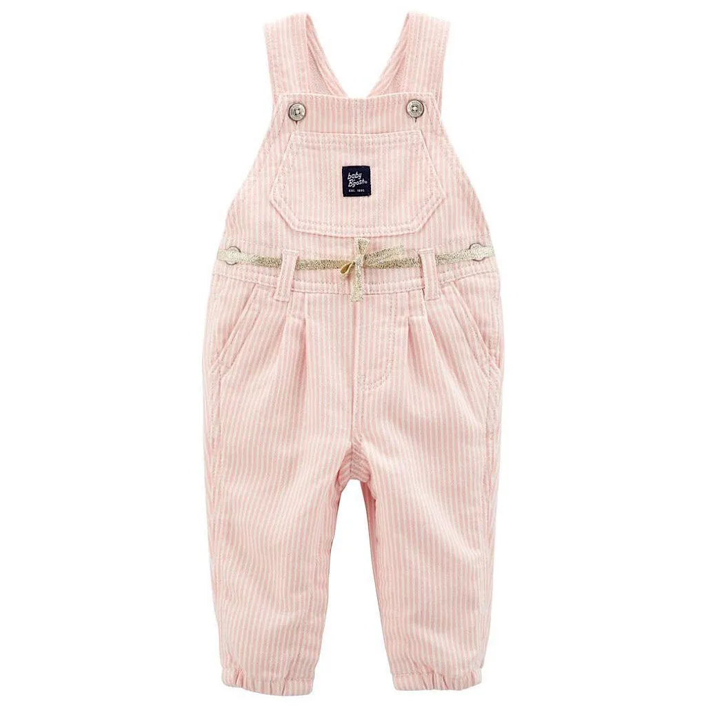 Overol Oshkosh a rayas rosa cinta decorativa