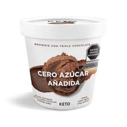 Helado Brownie Triple Chocolate Keto