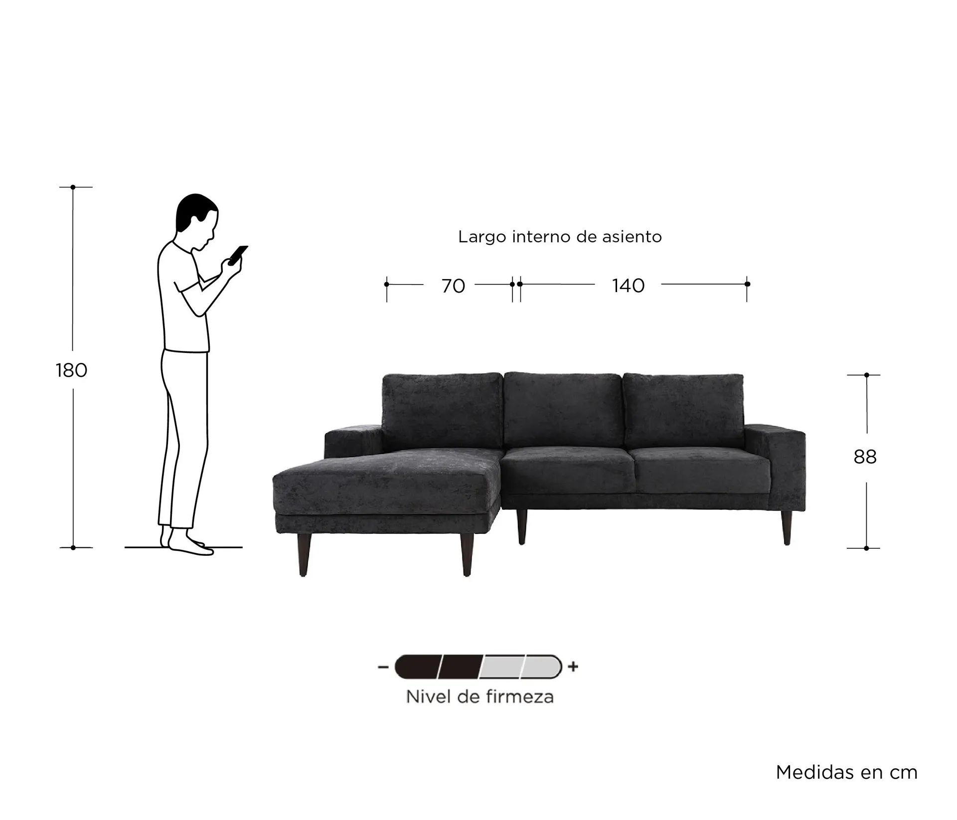 Sala esquinera Izquierda Sevilla - Negro