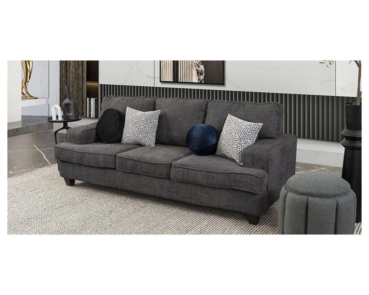 Sofá 3 Plazas Atlántica Gris