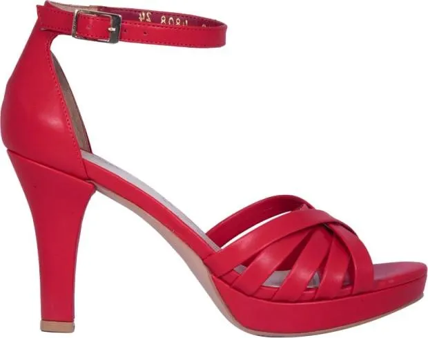 sandalia tacón delgado tiras