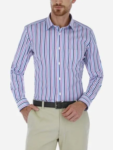 Camisa Business Casual Stretch Rayas