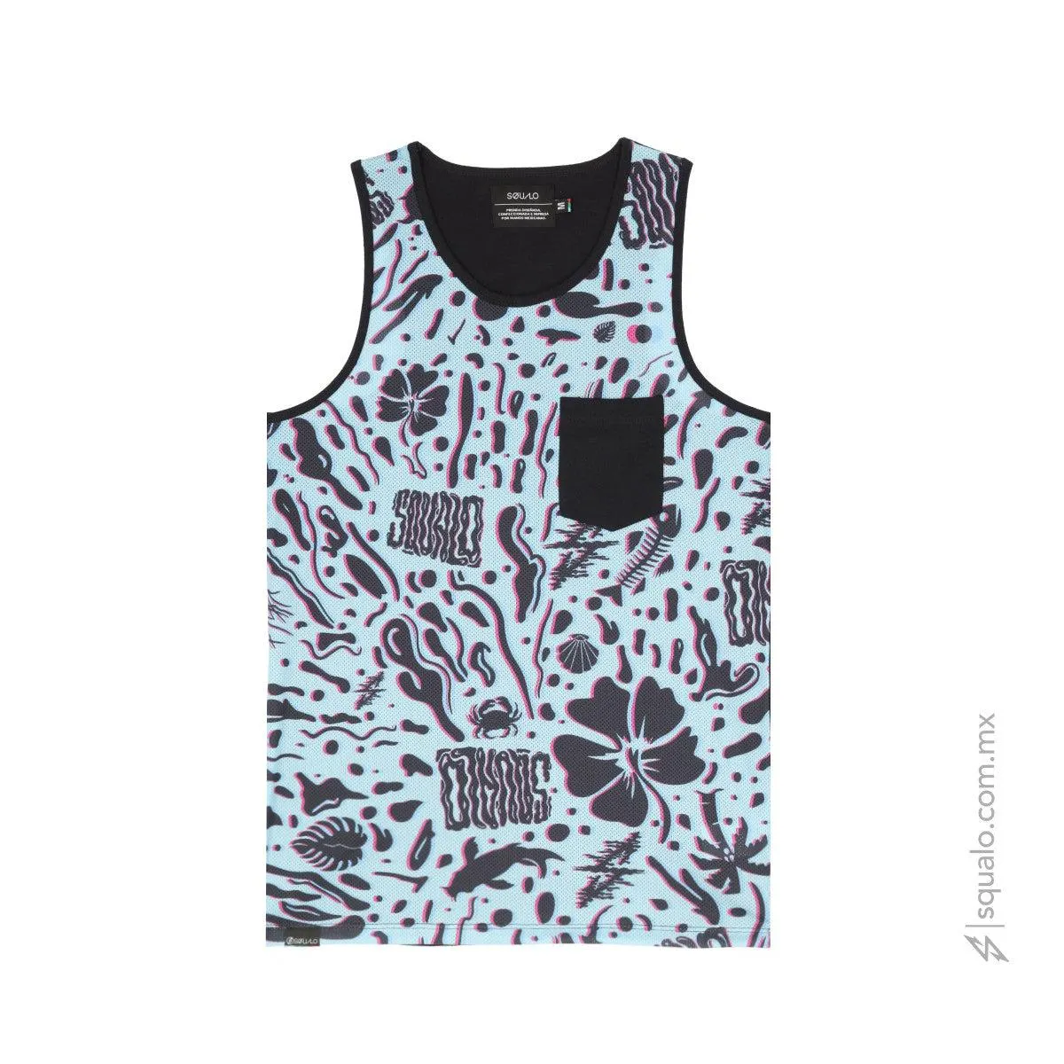 Playera Tank Splash Negro