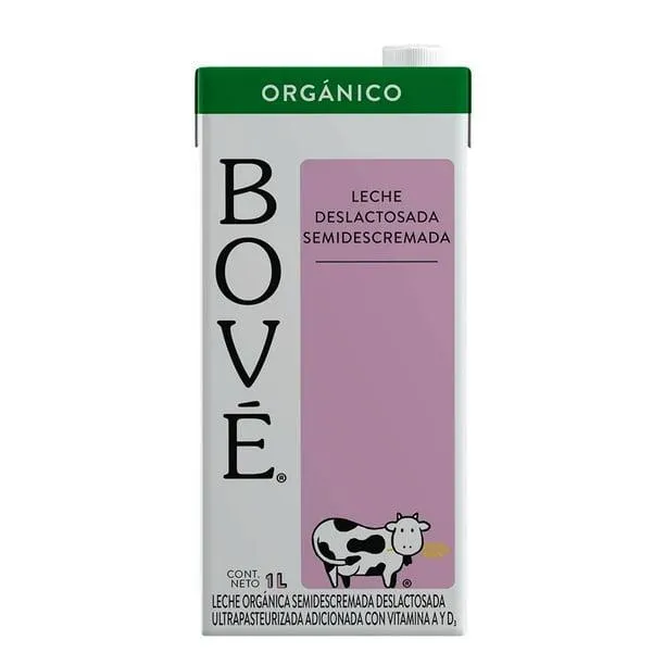 Leche deslactosada Bové semidescremada orgánica 1 l