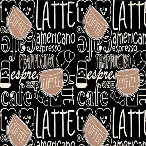Micro Fibra Cocina Letras y Café Negro