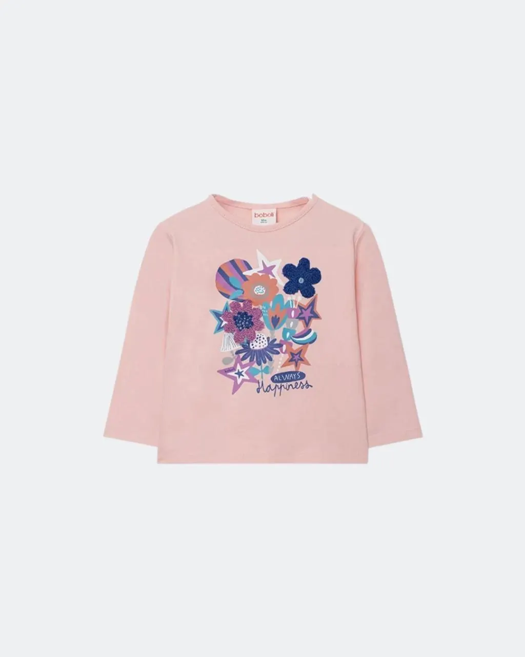 Playera manga larga con diseño ALWAYS HAPPINESS