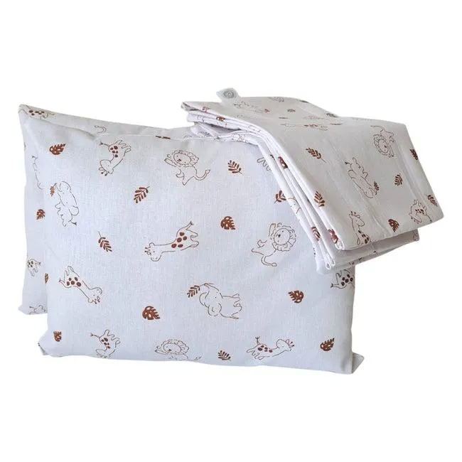 Pack Almohada Jirafa natural 100% Algodón Cary 2 Piezas 25x30 cm Suave y Fresca