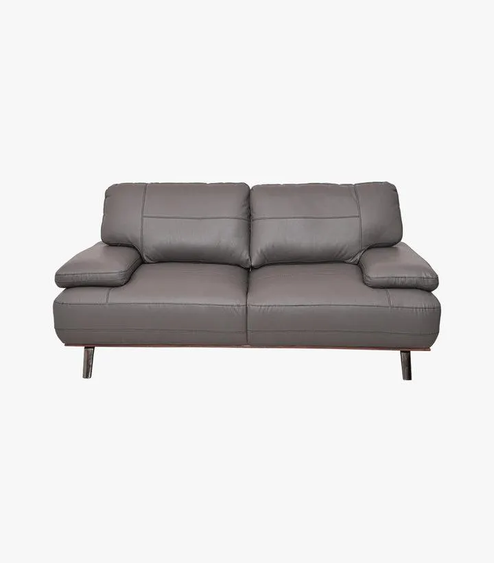 Love Seat Scola de Piel / Vinil color gris