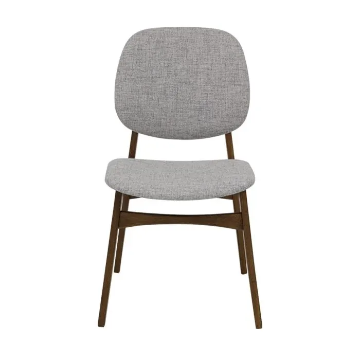 Silla Tela Gris Claro/nogal Kili