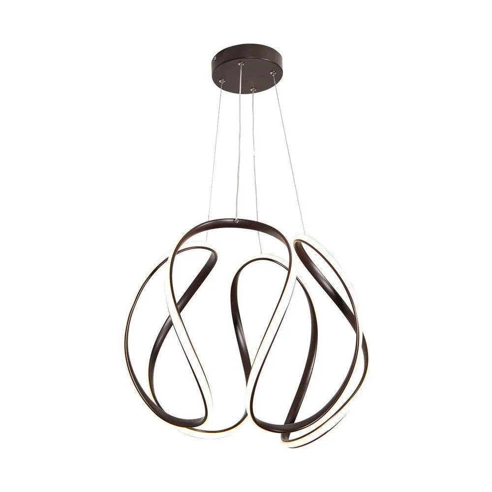 Lámpara Colgante LED, Acabado marrón oscuro, Acero, 3000K, 40W