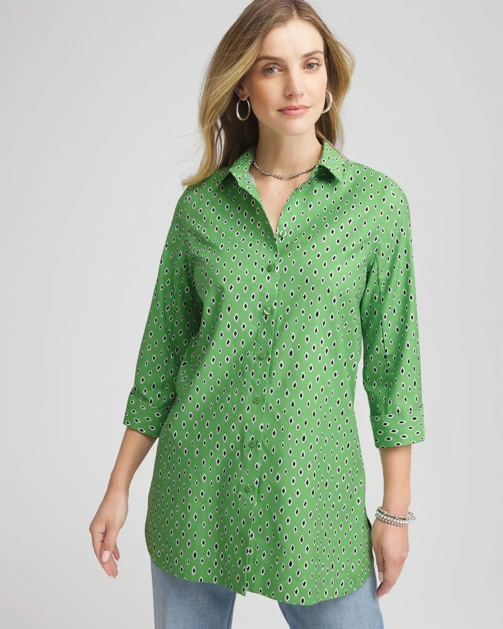 No Iron ™ Geo-Print Tunic