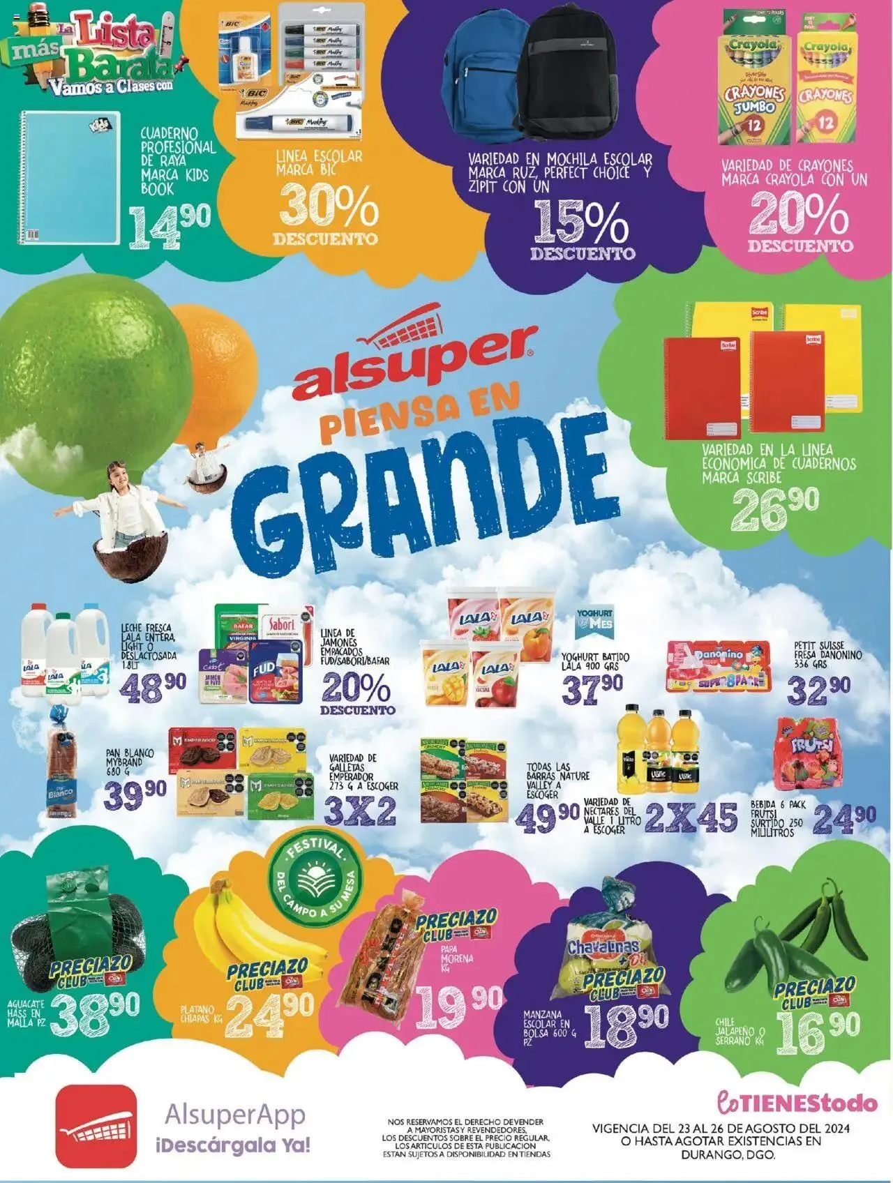 Catálogo de Alsuper folleto - Durango 23 de agosto al 26 de agosto 2024 - Pagina 1