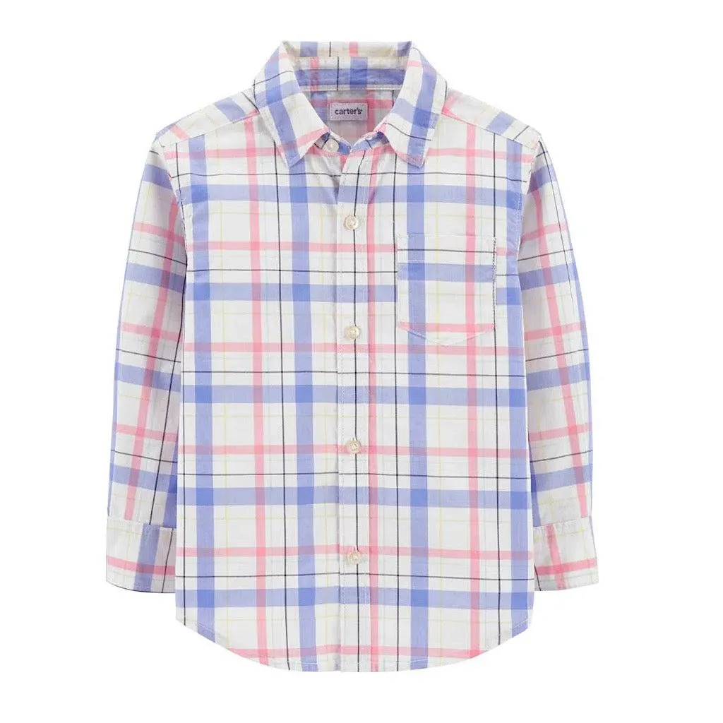 Camisa Carter’s a cuadros manga larga niño