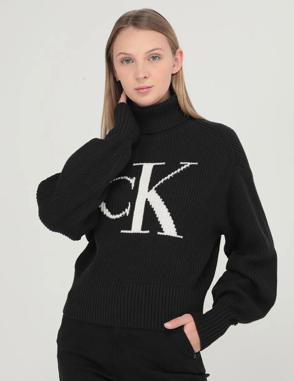 Suéter Calvin Klein Jeans cuello tortuga para mujer