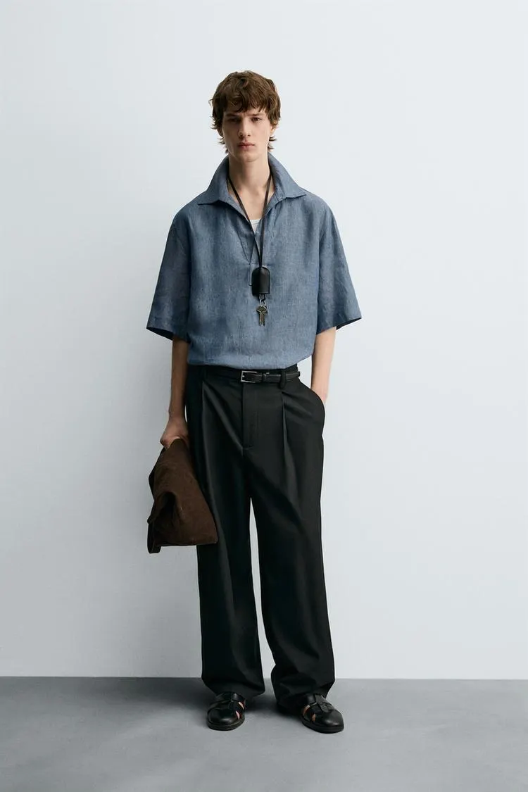 CAMISA POLO 100% LINO