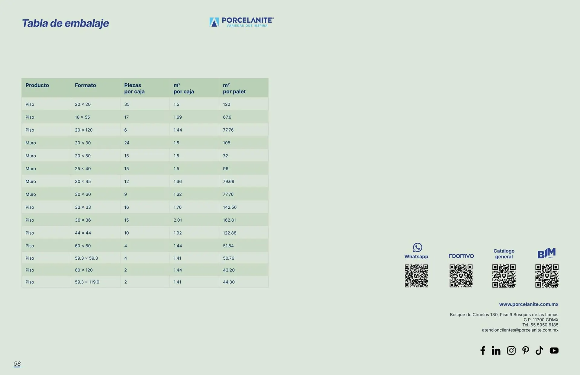 Catálogo de Catálogo Porcelanite 12 de enero al 31 de diciembre 2026 - Pagina 50