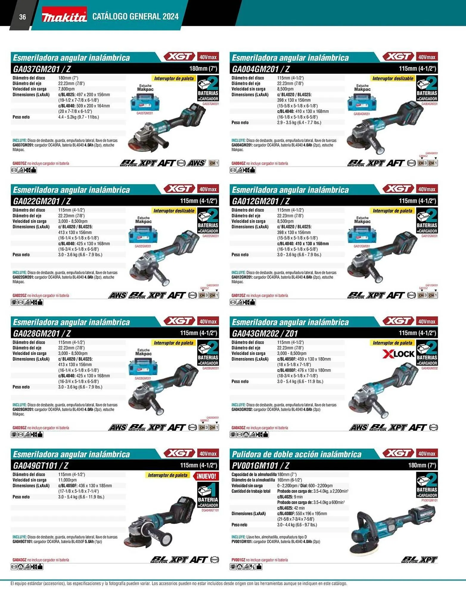 Catálogo de Catálogo Makita 12 de enero al 31 de diciembre 2026 - Pagina 36
