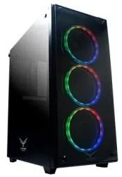 Gabinete Naceb Player, Midi-Tower, ATX/Micro-ATX/Mini-ITX, USB 2.0/3.0, sin Fuente, 3 Ventiladores Instalados, Negro
