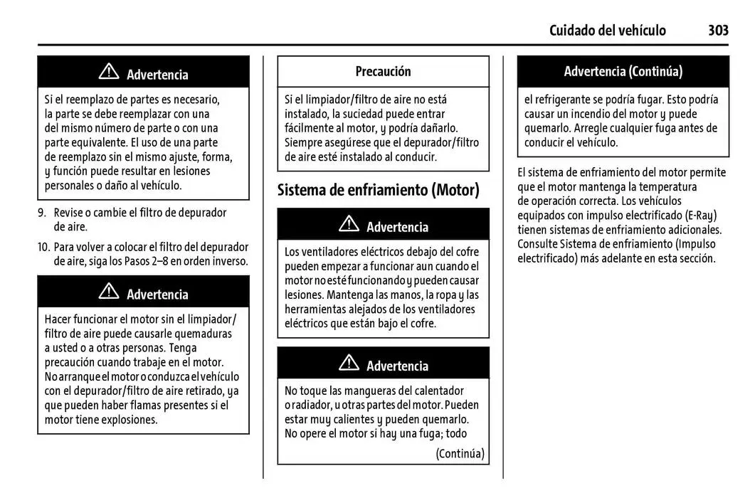 Catálogo de Chevrolet Corvette Stingray Manual del propietario 22 de enero al 31 de diciembre 2025 - Pagina 304