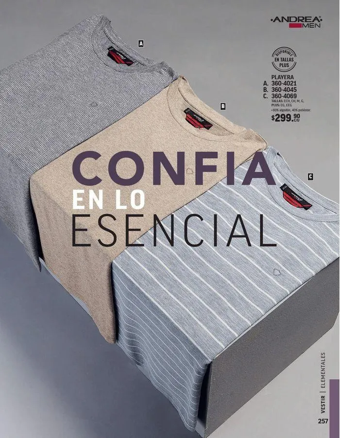 Catálogo de ANDREA - VESTIR CABALLERO 26 de agosto al 25 de enero 2025 - Pagina 74