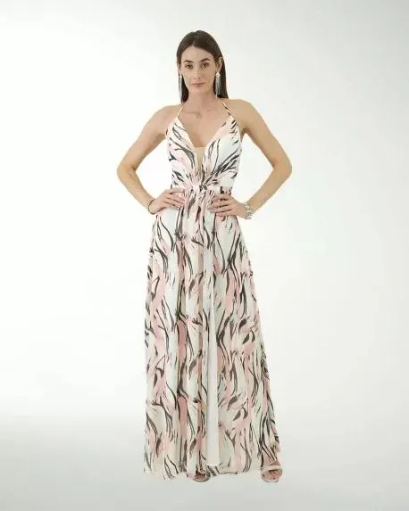 VESTIDO CL YORYU ESTAMPADO TIPO HALTER