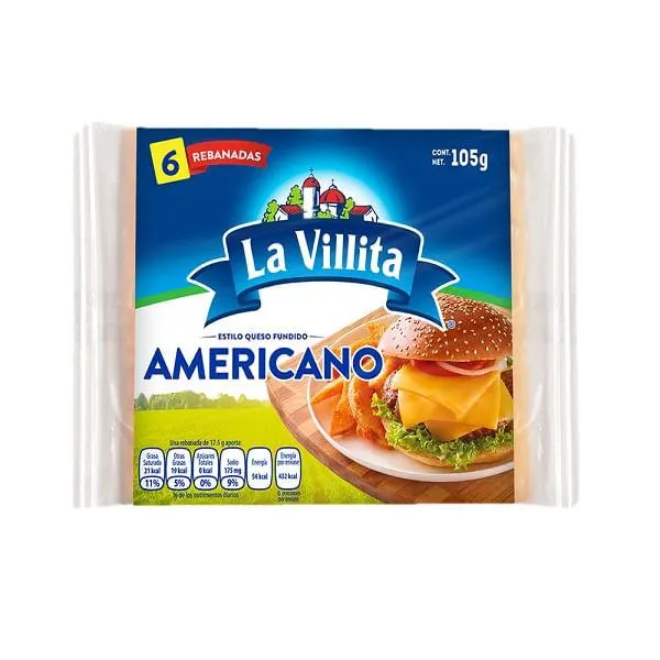 Queso LVI americano rebanado 105 g